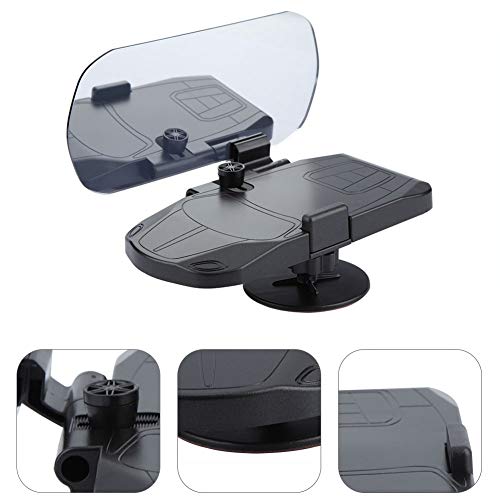 Wireless Car Charger Mount Phone Holder GPS Projection Navigation Image Reflector Projector Holder HUD Phone Holder (Color : Black)