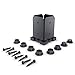 Ozco 51707 Ironwood 4x4 Post Base, Black Galvanized Steel, Hex Cap Nuts Included (1 per Pack)