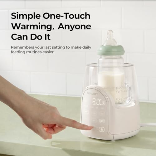 Momcozy NightPro Bottle Warmer for Baby Breast Milk, Built-in Night Light, BPA-Free Tritan, Fullest Nutrients Preserved with Fast & Even Water Bath Warm, Newborn Breastfeeding Essentials Gift for Mom