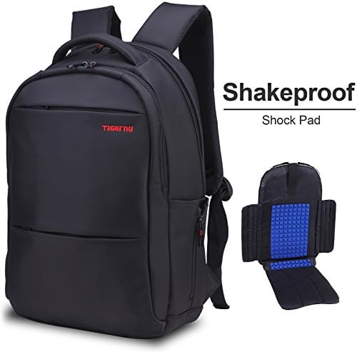 Zhongrong Laptop Backpack for Men 15.6 Inch / Adjustable Shackproof Sleeve / Hidden Compartment,Black