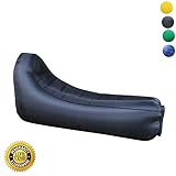 hybag Inflatable Lounger Outdoor Beach Chair, Portable Waterproof & Anti-Air Leaking Design-Ideal Couch Camping Accessories for Backyard,Beach & Music Festivals