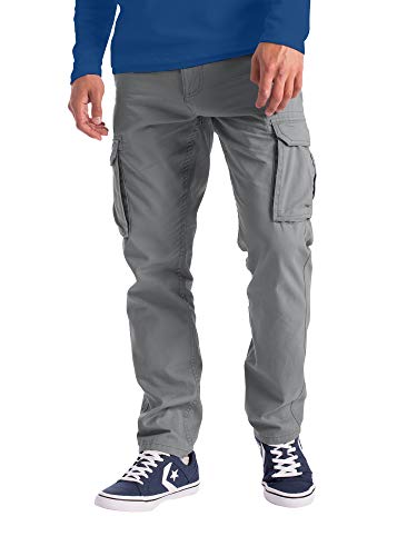 Mens Cargo Combat Work Pants 100% Cotton 6 Pockets