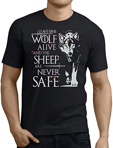 Leave One Wolf Alive Arya Stark Quote Game of Thrones T-Shirt Black