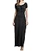 Meaneor Women's Stonewashed Rayon Embroidered Dress Calliope Corset Style Dress Black L
