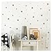 Stars Assorted Self Adhesive Wall Pattern Stickers (Set of 108, Metallic Silver)