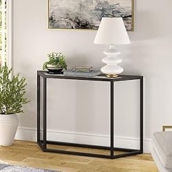 Levi 44'' Wide Trapezoid Console Table in Blackened