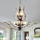 CVKASH 8-Light Vintage Crystal Branch Chandeliers