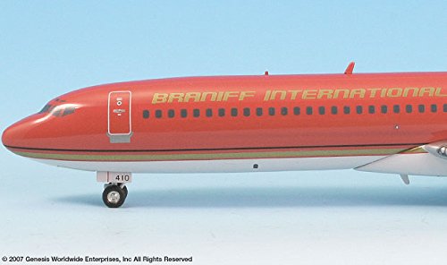 Braniff Ultra Red/Gold Boeing 727-200 Airplane Miniature Model Diecast 1:200 Part# A012-IF722009