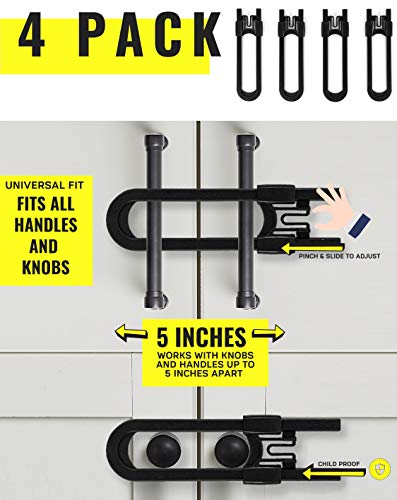 Sliding-Cabinet-Locks-for-Child-Safety-Baby-Proof-Your-Kitchen-Bathroom-and-Storage-Doors-Childproof-Safety-Locks-for-Knobs-and-Handles-Easy-Install-4-Pack-Black
