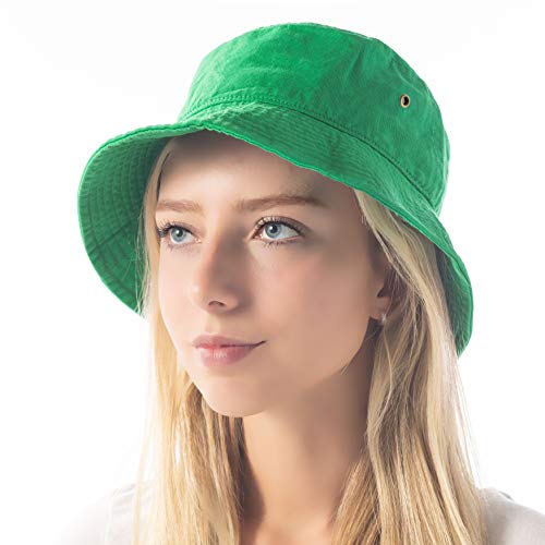 The Hat Depot 300N Unisex 100 Cotton Packable Summer Travel Bucket Hat