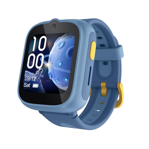 TCL MOVETIME MT48 – 4G-Smartwatch fuer Kinder mit GPS-Tracking, SOS-Taste, 2MP-Kamera, Fitness-Tracking und personalisierten Themen Blue