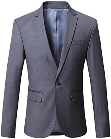 JEAREY Mens Blazer Casual Slim Fit Lapel Suit Jacket One Button Daily Business Dress Coat