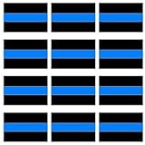 Thin Blue Line Sheet of 12 - Window Bumper Sticker
