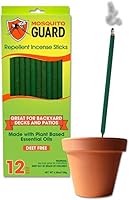 Mosquito Guard Incense Repellent Sticks – 12 Inch Incense Sticks Made with Natural Plant Based Ingredients: Citronella,...