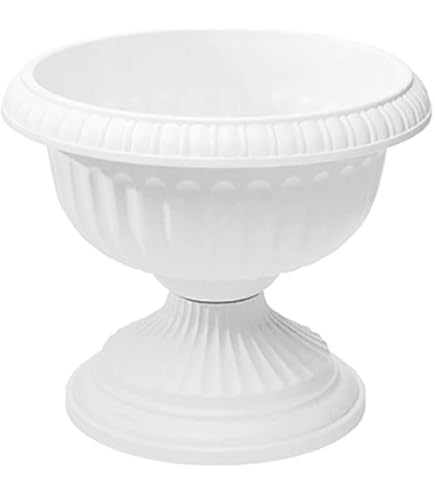 thumbnail image 2 of Novelty 19-Inch Plastic Classic Urn Planter (Pack Of 2) | White | Indoor/Outdoor 2 of 4