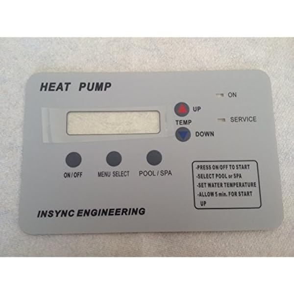 Amazon.com : INSYNC ENGINEERING -Replacement fits Pentair Heat Pump Keypad  Switch Membrane 472734 473425 473693 Pool Heater Low Cost u0026 New Designed  and Manufactured -NOT AFFILIATED in Any Way with PENTAIR :