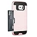 Galaxy Note 5 Case, BENTOBEN Note 5 Case Credit Card Holder Dual Layer Hybrid Rugged Plastic Hard Shell Flexible TPU Shock-Absorption Bumper Protective Wallet Case for Samsung Galaxy Note 5 Rose Gold