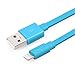 [Apple MFi Certified] Yellowknife 3.3ft/1m Flat Noodle Lightning to usb Cable for iPhone 7 /7 Plus /6 / 6s / 6 plus / 6s plus / SE / 5s , iPad / Mini / Air, iPod touch /nano ( Tangle Free ,Blue)