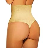 Jenbou Body Shaper Butt Lifter Waist Trainer Control Panties Sexy Thong Tummy Cincherfor Women,Nude,M(Fit Waist 28inch-31inch)