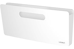 loukin Magnetic File Holder - Vertical Wall Mount Organizer for Whiteboard, Refrigerator, Office Wall, Documents, Letters (White)