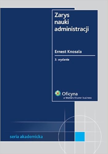 ernest knosala zarys nauki administracji