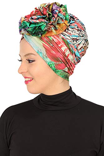 Instant Turban Cotton Scarf Head Wrap Chemo Headwear Cancer Cap - Spring