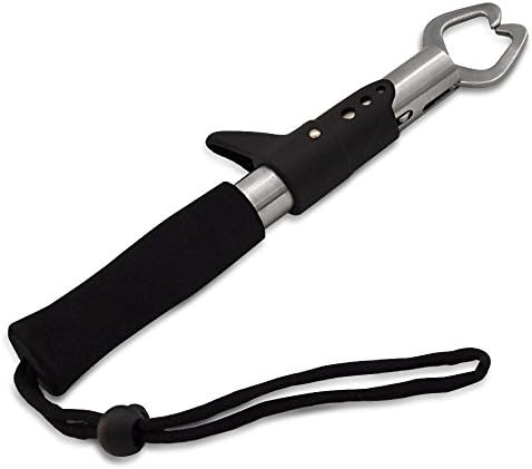 Spotact Portable Fishing Gripper, Stainless Steel Fish Lip Grip, Fishing Tackle Control Tool