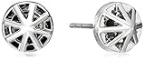 Rebecca Minkoff Rhodium Mini Facetted Stud Earrings