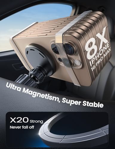 Lamicall 15W for Magsafe Car Mount Charger - [3-in-1 Upgraded Intelligent Chip] 360° Wireless Car Phone Holder Charger Vent Dashboard Magnetic Phone Holders for iPhone 17 Pro Max, Air, 16 15 Pro Max