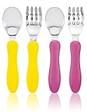 Toddler Utensils Cutlery Set-Toddler Fork and Toddler Spoons with Bonus Baby Utensils Travel Friendly Carrying Case-Perfect Self Feeding Baby Spoons and Baby Forks