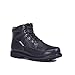 kingshow Men's 1406-2 Premium Black Full-Grain Leather Plain Rubber Sole Soft Toe Work Boots 9.5 M US