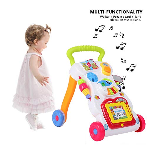 Electric Baby Walker, Multifunction Trolley Walker Kid Early Learning
