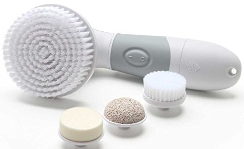 4-in-1 Waterproof Facial and Body Cleansing Brushing System (Gray)