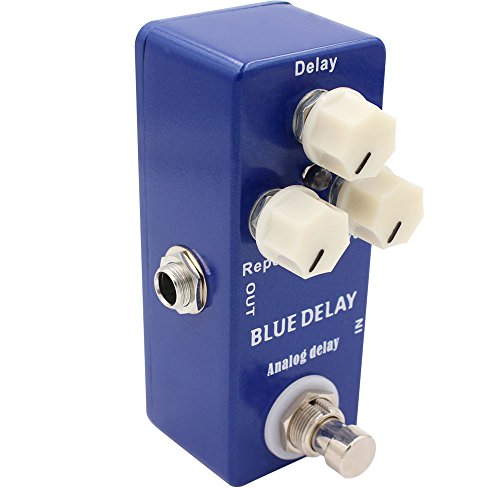 MOSKY Analog Delay Guitar Effect Pedal True Bypass Deep Blue Delay Mini Size Effects Pedal for Eletric Guitar Musical Instrument
