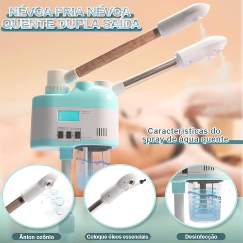 110V, Vapor Ozonizado Duozone, Vaporizador Facial, Senhora Vapor Ozônio Rosto Pulverizador Vaporizador, Máquina Spa Vaporizadora