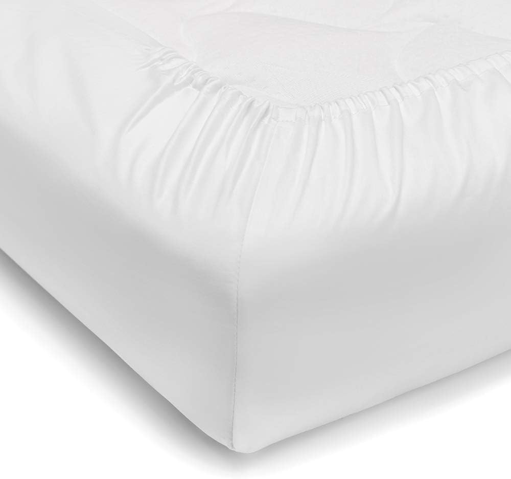 Vesgantti King Size Fitted Sheet, 100 Pure Cotton Fitted Sheet with