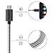 Micro USB Cable, 6ft+10ft (3 pack) Double Side Extra Long Micro USB to USB 2.0 Cable, A Male to Micro B Sync and Charging Cord for Android/Samsung/HTC/Windows/MP3/Camera and More(Grey)