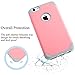 AILUN Phone Case for iPhone 6s iPhone 6 Soft Interior Silicone Bumper Hard Shell Solid PC Back Shock-Absorption Skid-Proof Anti-Scratch Hybrid Dual Layer Slim Cover Pink