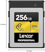 Lexar 256GB CFexpress Type B GOLD Memory Card 1750MB/s Read PCIe 3.0 NVMe 8K view 8