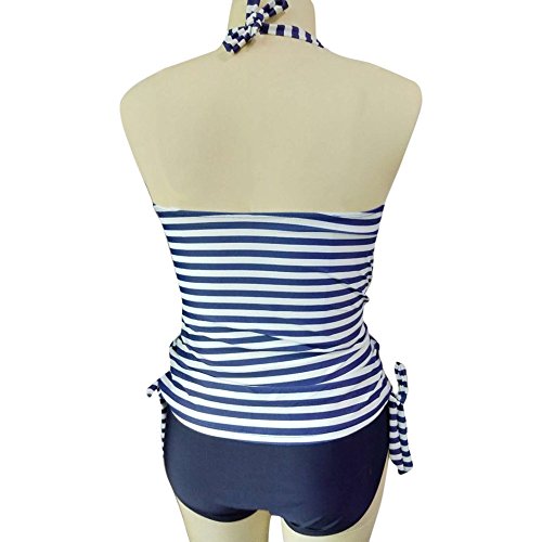 Maternity Split Swimsuit Tankinis Women Dot Print Bikinis Swimsuit Beachwear Pregnant Suit - Thumbnail 4