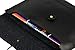 men woman pu leather multifunction office documents bags A4 paper file pouch envelope bag conference, Black, 13.8