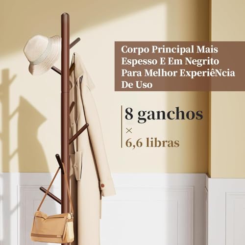 Cabideiro Vertical para Quarto, Mancebo Bolsa Pendurada, Mancebo