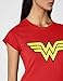 Wonder Woman Logo Ladies T Shirt, Red (Large)