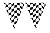 Club Pack of 12 Black and White Checkered Hanging Party Banner Flag Decorations 12'