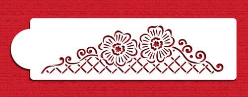 Floral Lace Netting Tier 3 Cake Stencil by Designer Stencils