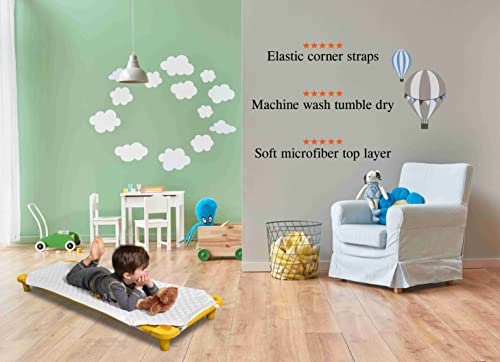 Angeles Angel's Rest Fitted Cot Sheet - White Toddler Nap Sheet For Daycare