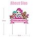LOL Cake Topper, Happy Birthday Cake Topper, Pink Cake Decorations for Bday Theme Party - Single Side 1 count