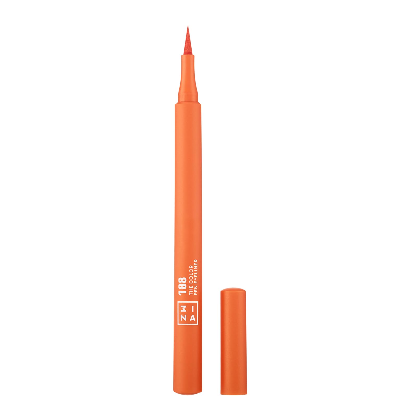3INA MAKEUP - The Color Pen Eyeliner 188 - Orange Liquid Eyeliner - 10h Longwear Smudge-proof Formula for Sensitive Eyes - Ultra Precise Felt Tip Matte Liner - Bold Pigmentation - Vegan - Cruelty Free — image 1