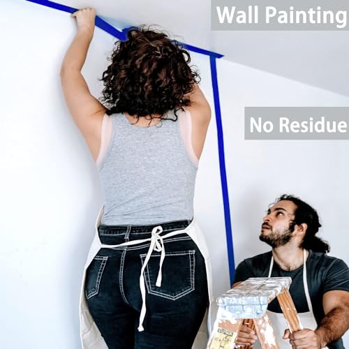 CHUANGSEED Blaues Abdeckband 48mmX50m 2 Rollen, Kreppband für Malerarbeiten und Renovierungen-Leicht Abnehmbar Abklebeband - Malerband Wasserdicht Blau abdeckband lackieren auto thumbnail 3