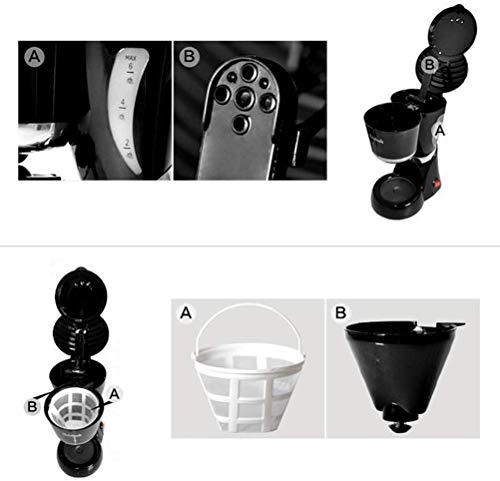 PXX Filterkaffeemaschine, Filterkaffeemaschine One Touch, Kaffeemaschine Warm Halten, Anti-Drip-Design, Abnehmbare… – Bild 6